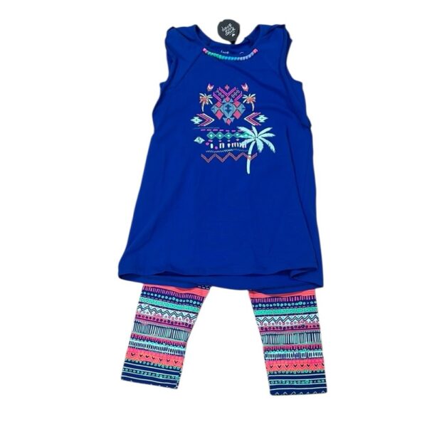 NWT, Deux Par Deux, Girls Tunic with Matching Capri Leggings, Size 6
