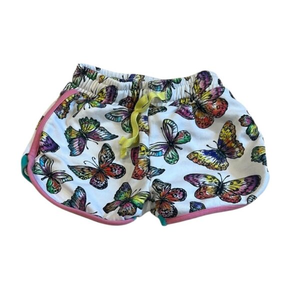 Stella McCartney Girls White Shorts with Playful Butterfly Print, Size 6