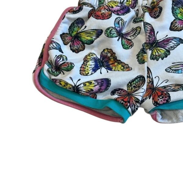 Stella McCartney Girls White Shorts with Playful Butterfly Print, Size 6