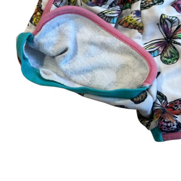 Stella McCartney Girls White Shorts with Playful Butterfly Print, Size 6