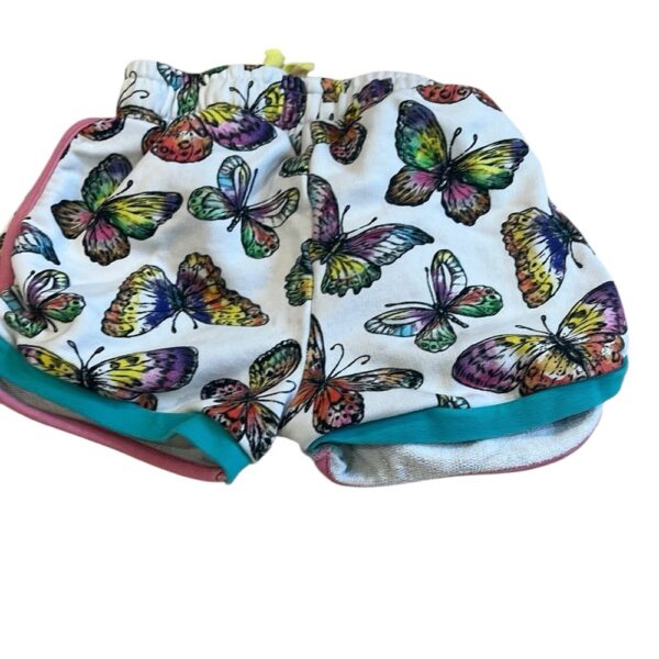 Stella McCartney Girls White Shorts with Playful Butterfly Print, Size 6