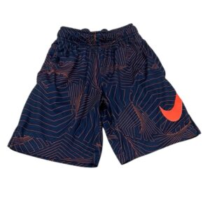 Nike Navy and Orange Boys Athletic Shorts, Size 6