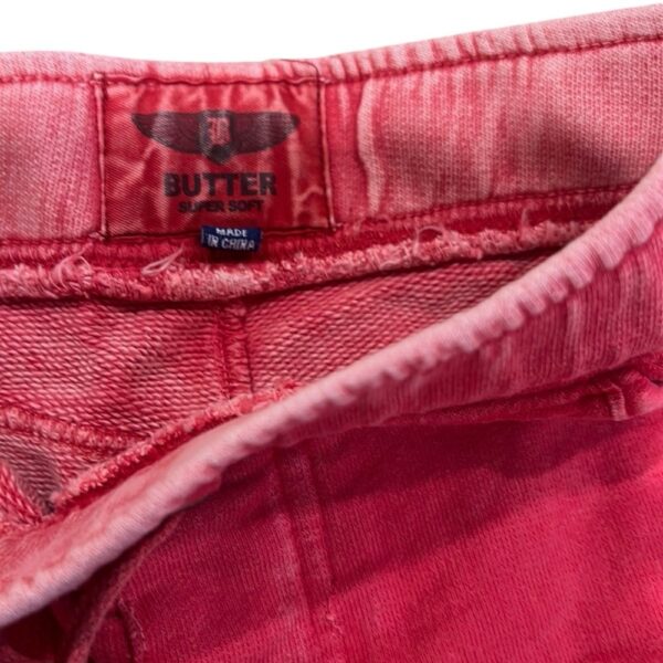 Butter, Washed Red Cotton Shorts with Pockets, Size 6