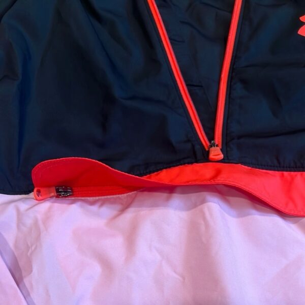 Under Armour Pink and Black Hooded Windbreaker, NWOT, Size Medium
