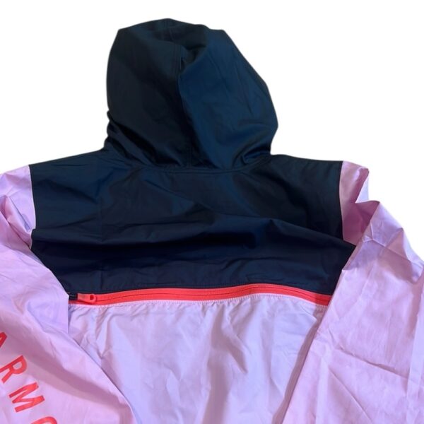 Under Armour Pink and Black Hooded Windbreaker, NWOT, Size Medium