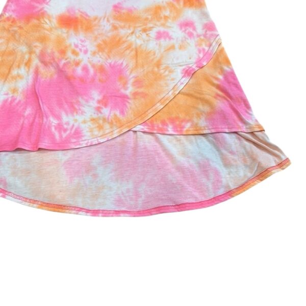 Appaman, Vibrant Pink and Orange Tie-Dye Girls Asymetrical Dress, Size 7