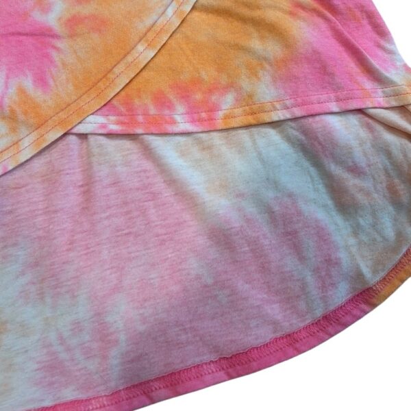 Appaman, Vibrant Pink and Orange Tie-Dye Girls Asymetrical Dress, Size 7