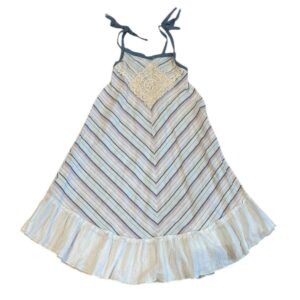 Striped Girls Lightweight Summer Dress, Size 8