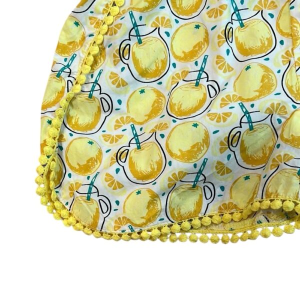 NWT, Appaman Girls Lemonade Romper with Pom Pom Detail, Size 8
