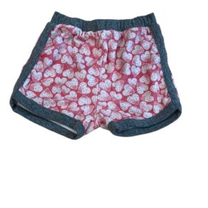 Miki Miette, Girls Terrycloth Heart Pattern Shorts, Size 7