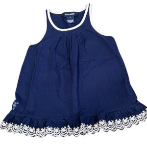 Ralph Lauren Blue Top with Cream Trim, Size 5
