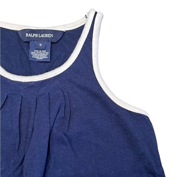 Ralph Lauren Blue Top with Cream Trim, Size 5