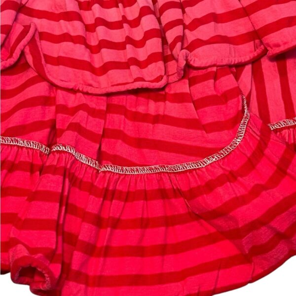 Paper Wings White and Red Ruffled Tiered Sundress with Spaghetti Straps, Size 8