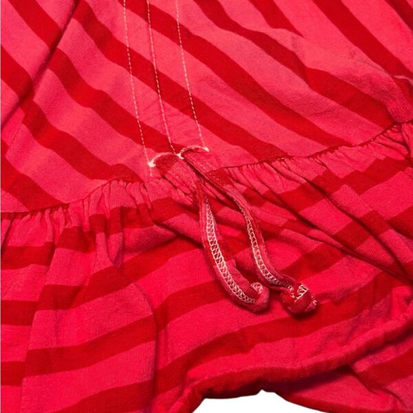 Paper Wings White and Red Ruffled Tiered Sundress with Spaghetti Straps, Size 8