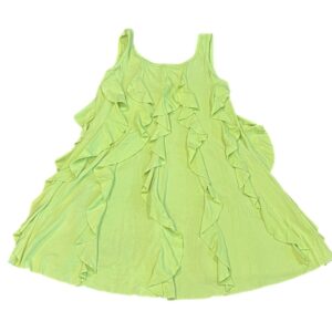 Sister Sam Lime Green Ruffle Kids Sundress, Size 6