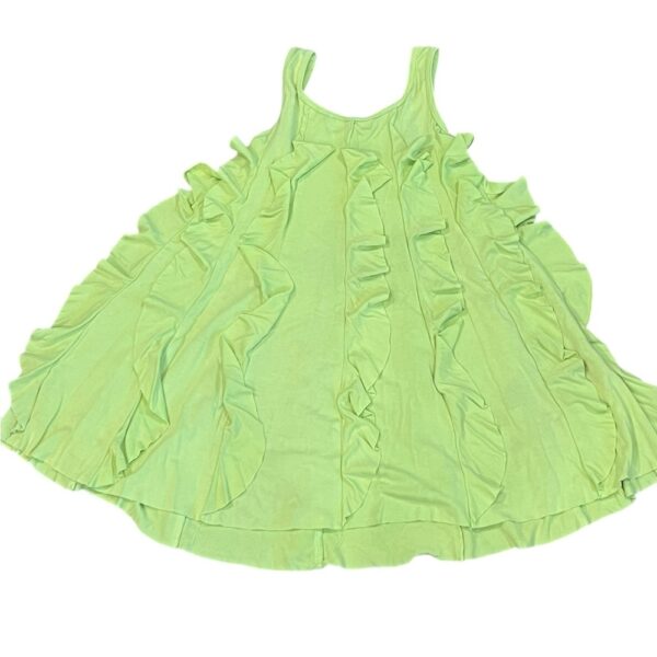 Sister Sam Lime Green Ruffle Kids Sundress, Size 6
