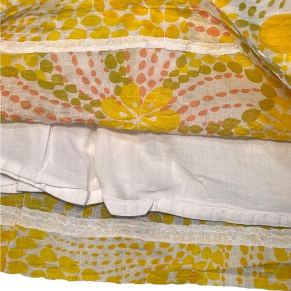 Crewcuts Yellow and White Sleeveless Sundress, Size Medium (8)