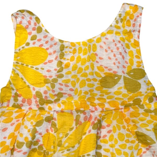 Crewcuts Yellow and White Sleeveless Sundress, Size Medium (8)
