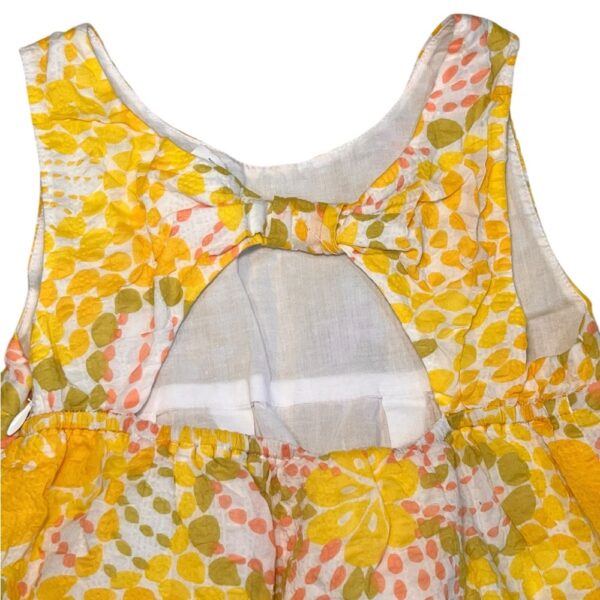 Crewcuts Yellow and White Sleeveless Sundress, Size Medium (8)