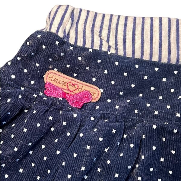 Deux par Deux Long Sleeved Shirt with Matching Corduroy Skirt, Size 2