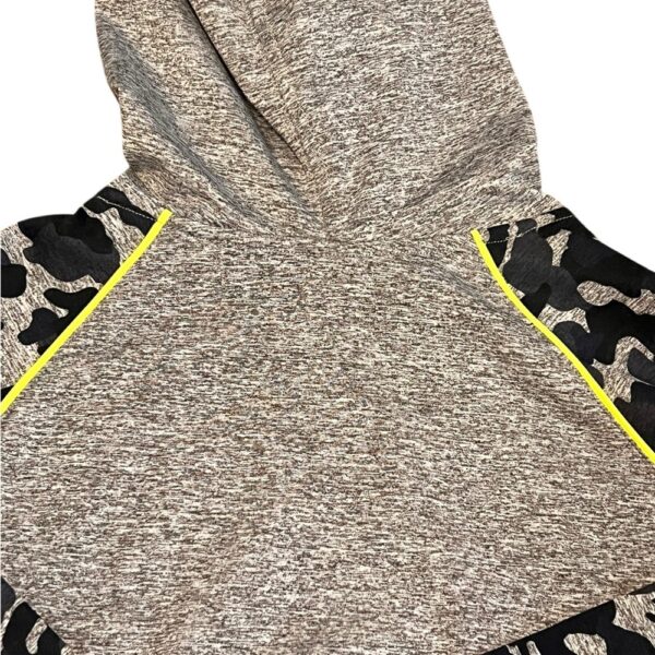 EGG NYC Boys Quikdri Hoodie with Camo Sleeves, Size 8