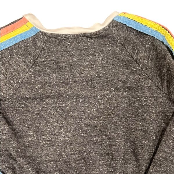 Miki Miette Long Sleeved Grey Dress with Stripe Detail, Size 8