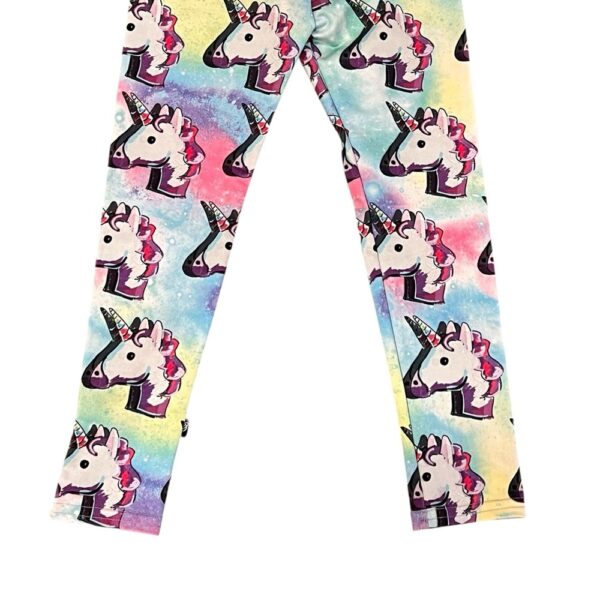 Terez Pink and Purple Unicorn Leggings, Size Large (6/8)