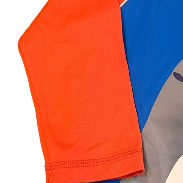 Boden Blue and Orange Shark Rashguard, Size 5-6