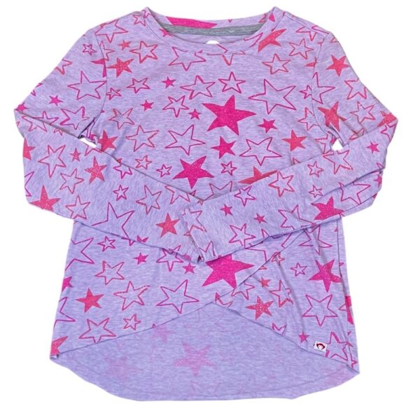 Appaman Long Sleeve Pink and Purple Star Tee, Size 8