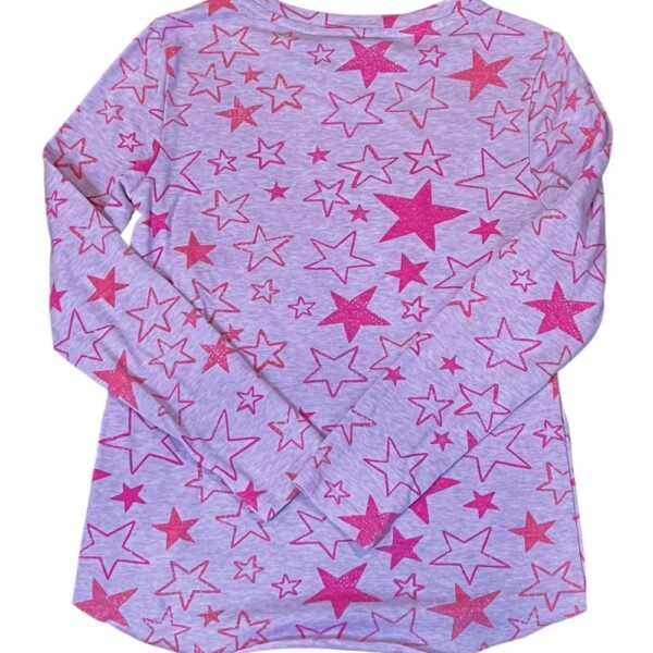 Appaman Long Sleeve Pink and Purple Star Tee, Size 8