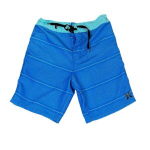 Hurley Blue Striped Board Shorts, Size 7