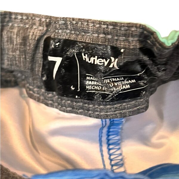 Hurley Blue Striped Board Shorts, Size 7