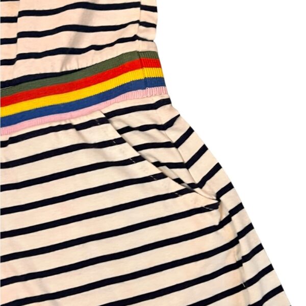 Mini Boden Blue and White Striped Romper, Size 7-8