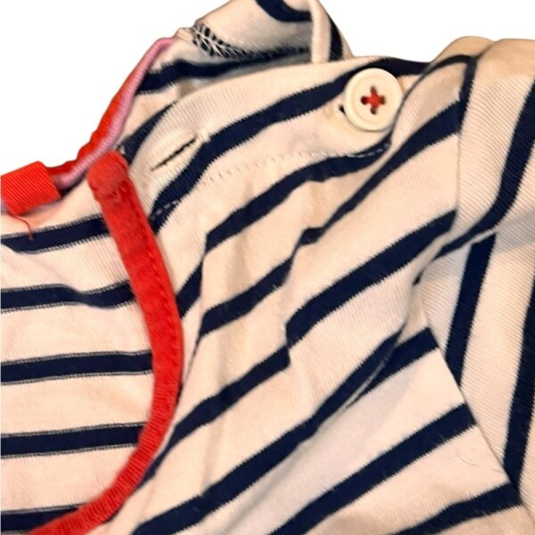 Mini Boden Blue and White Striped Romper, Size 7-8