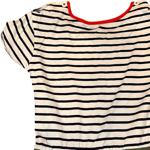 Mini Boden Blue and White Striped Romper, Size 7-8