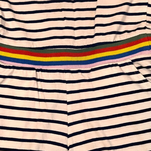 Mini Boden Blue and White Striped Romper, Size 7-8