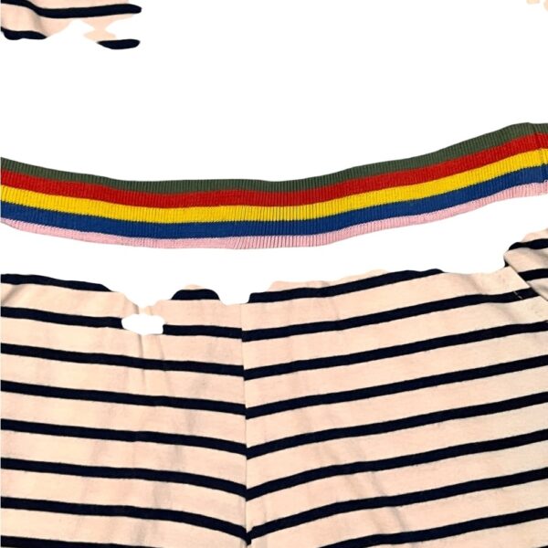 Mini Boden Blue and White Striped Romper, Size 7-8