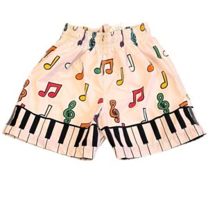 Abril Flores Mil Musical Note Kids Swim Trunks Size 2