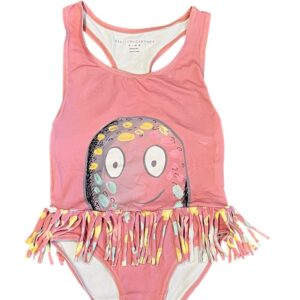 Stella McCartney Kids Pink and Yellow One Piece Swimsuit, Size 6