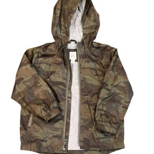 GAP Boys Green Camo Jersey Lined Windbreaker, Size 2