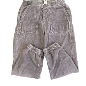 Hanna Andersson Boys Pull-on Gray Corduroy Joggers, Size 6-7