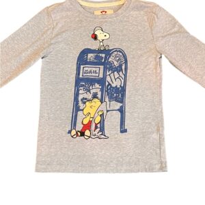 Appaman Peanuts Light Blue Long Sleeve Boys Shirt, Size 7