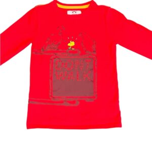 Appaman Peanuts Bright Red Long Sleeve Tee, Size 7