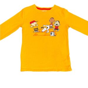 Appaman Peanuts Boys Long Sleeve Yellow Tee, Size 7