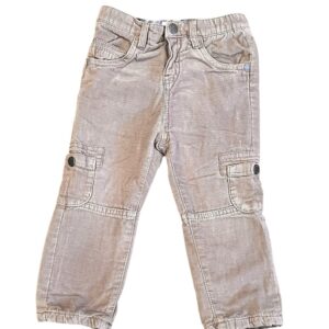 Obaibi Boys Tan Jersey-lined Corduroy Jogger Style Pants, 23 months (Size 2)