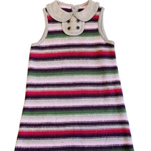 Janie and Jack Multicolor Striped Sweater Dress, Size 6
