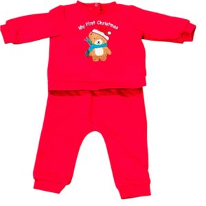 Little Me Red Holiday Bear Set, Size 9 months
