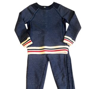 Splendid Navy Blue Boys Sweatsuit Set, Size 4T