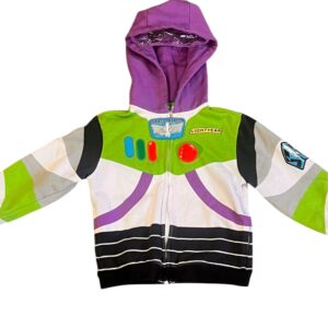 Disney, Boy’s Buzz Lightyear Hoodie - Green, Purple, White, Size 4