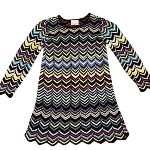 Hanna Andersson, Missoni-style Sweater Dress, Size 120cm (6-7)